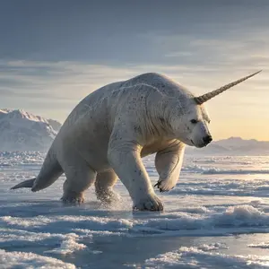Narwhal + Polar bear
